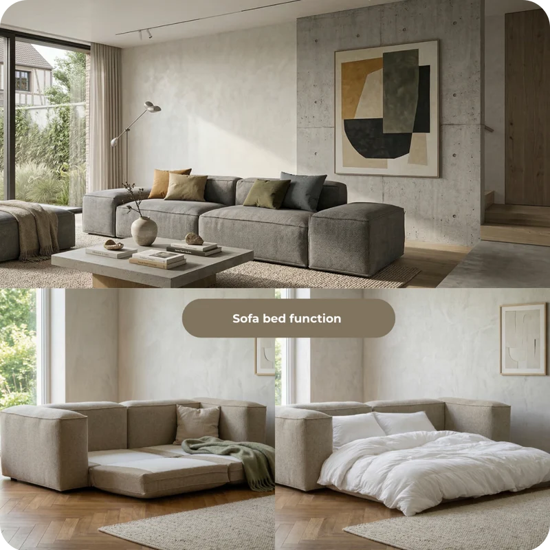 Merlot Modular Sofa 3-Seater Low armrests