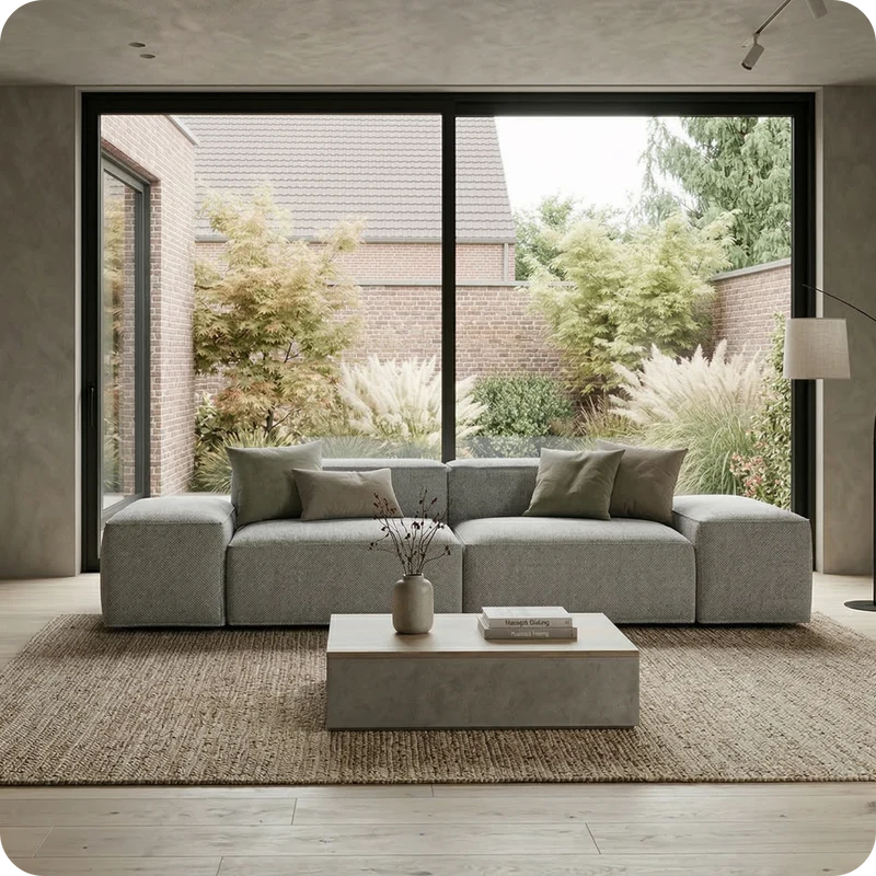 Merlot Modular Sofa 3-Seater Low armrests