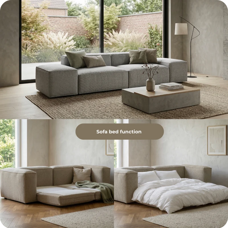 Merlot Modular Sofa 3-Seater Low armrests