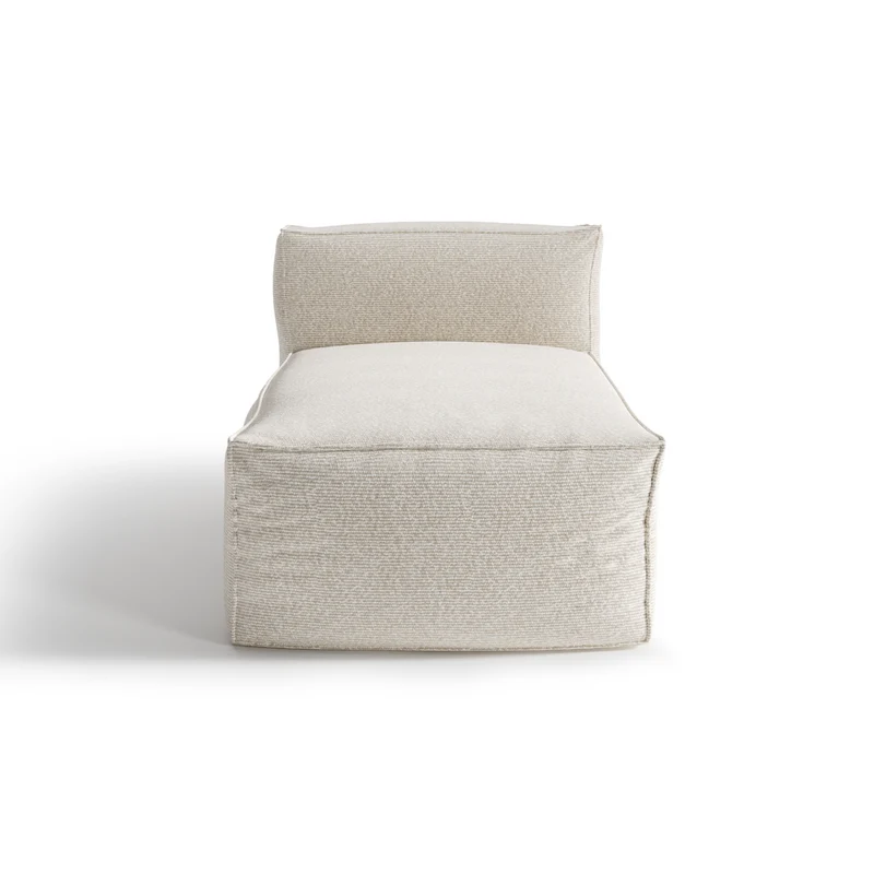 Méridienne - Canapé d'extérieur BAIA tissu bouclette beige chiné