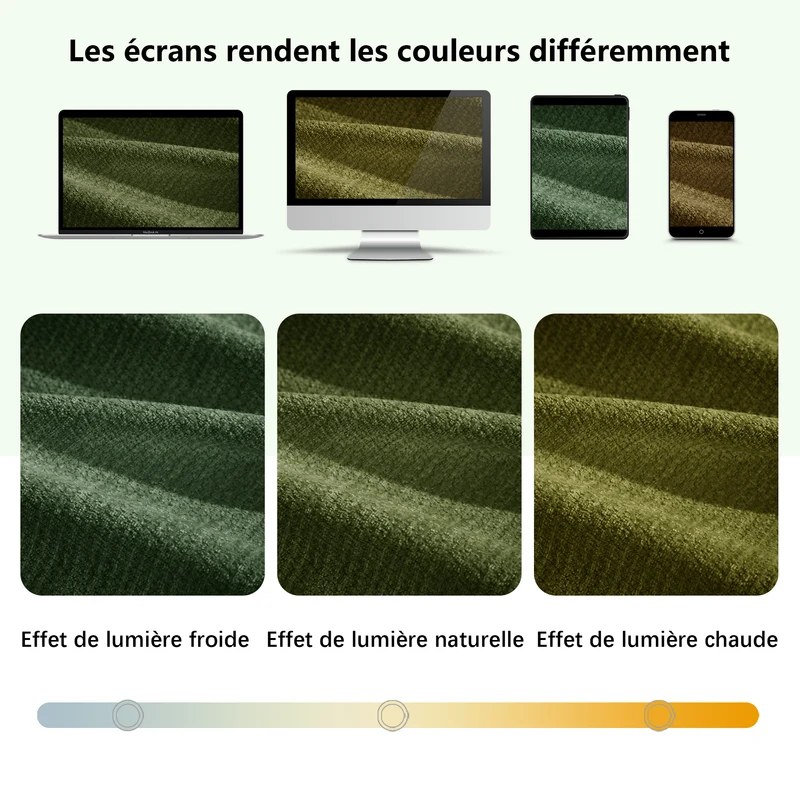 Canapé modulable 2 places vert en chenille profond et moelleux 194cm RUSTICCURTAINSET