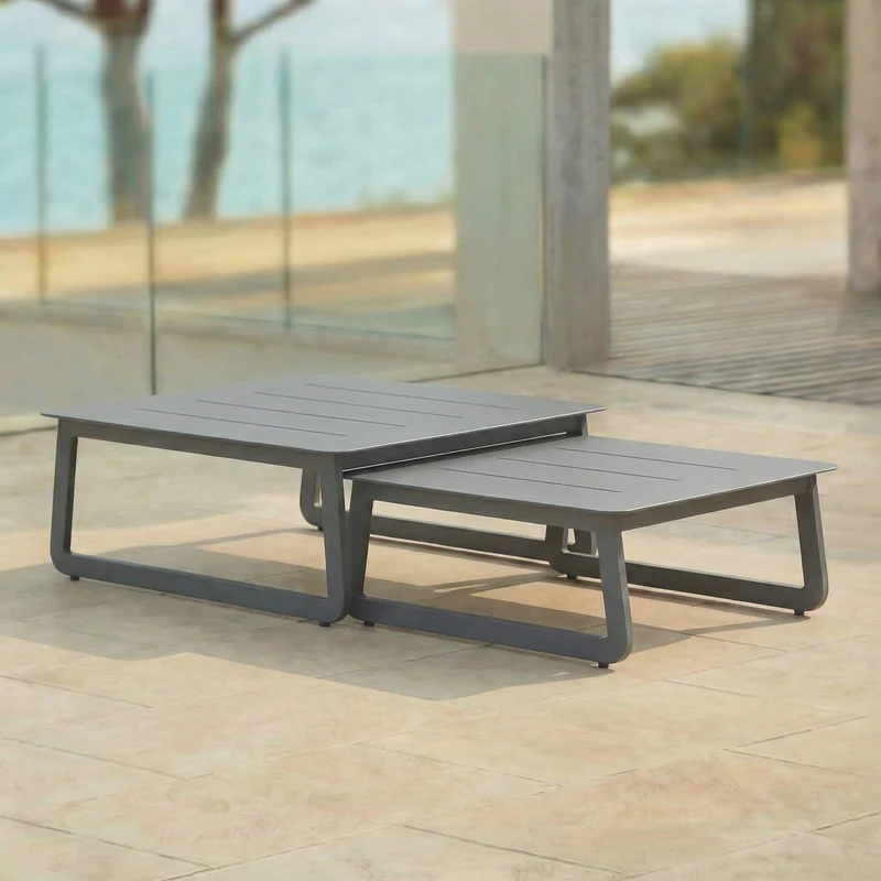 Table basse de jardin Long Beach (85x85cm)