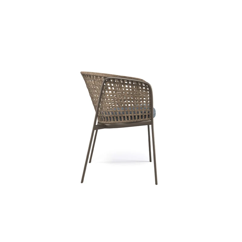 CAROUSEL - Fauteuil repas corde torsadée carré
