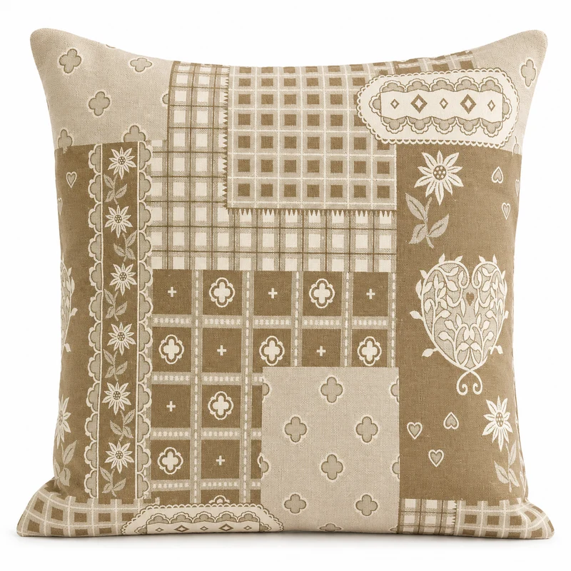 Coussin carré 40 x 40 cm Veneto taupe Aspin