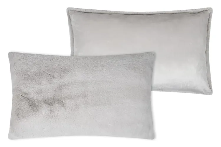 Coussin 50x80cm fausse Fourrure Blanche