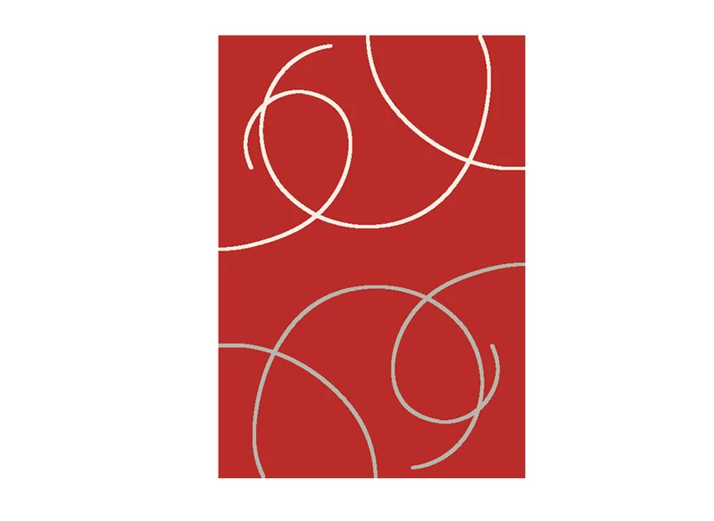Tapis 120x170 VOLUTES Rouge