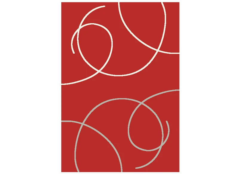 Tapis 160x230 VOLUTES Rouge