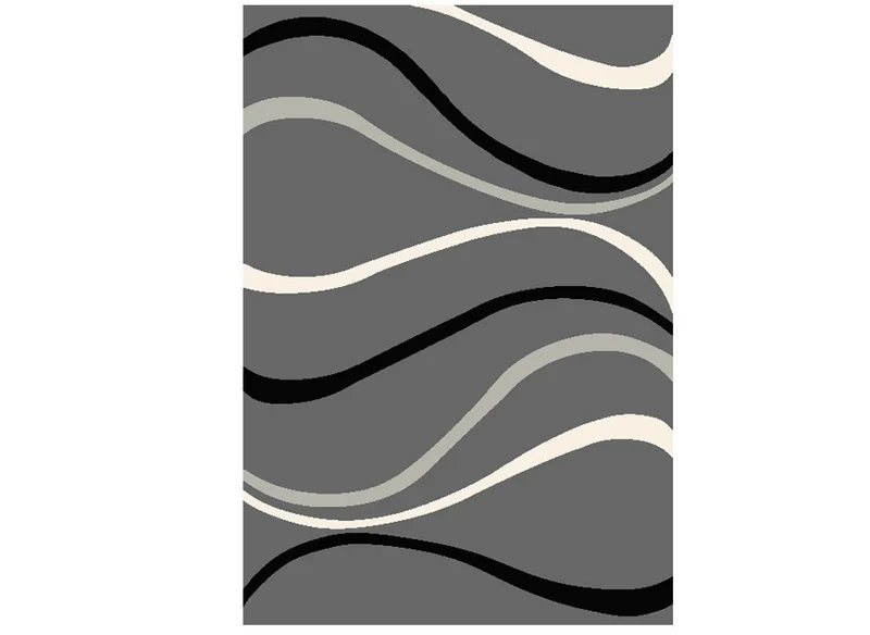 Tapis 160x230 ZIG ZAG noir