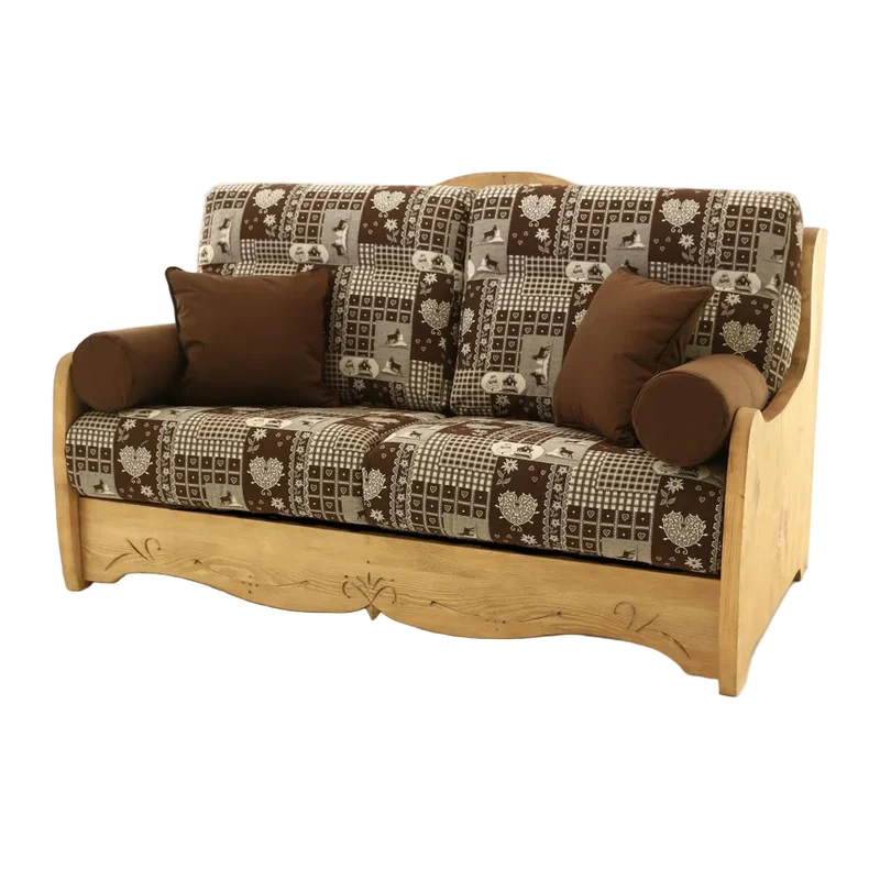 Canapé convertible 160 cm cervino chocolat