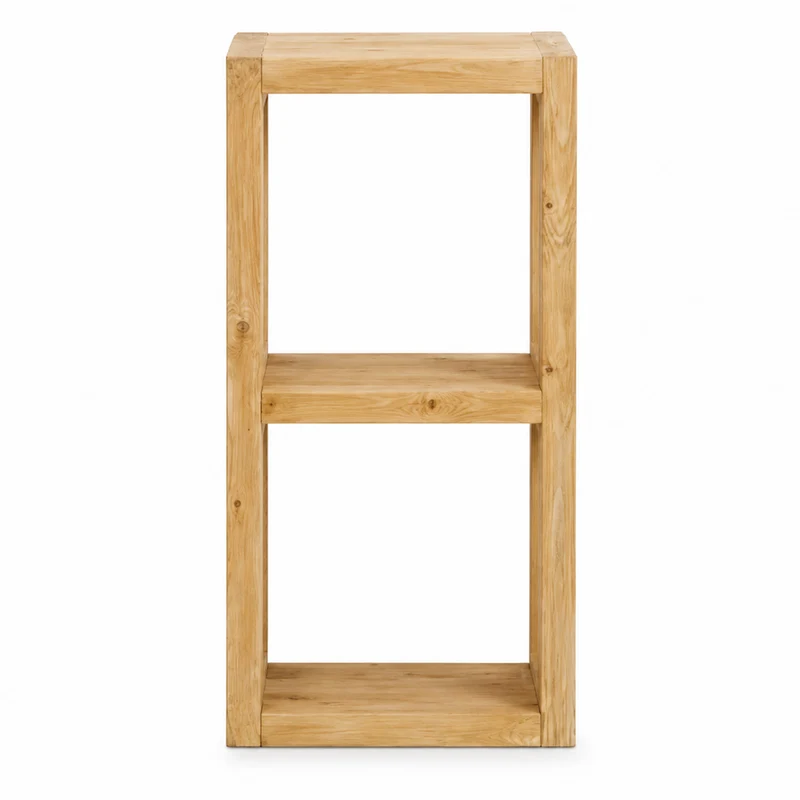 Etagère cube 2 niches en épicéa massif huilé miel | OREGON