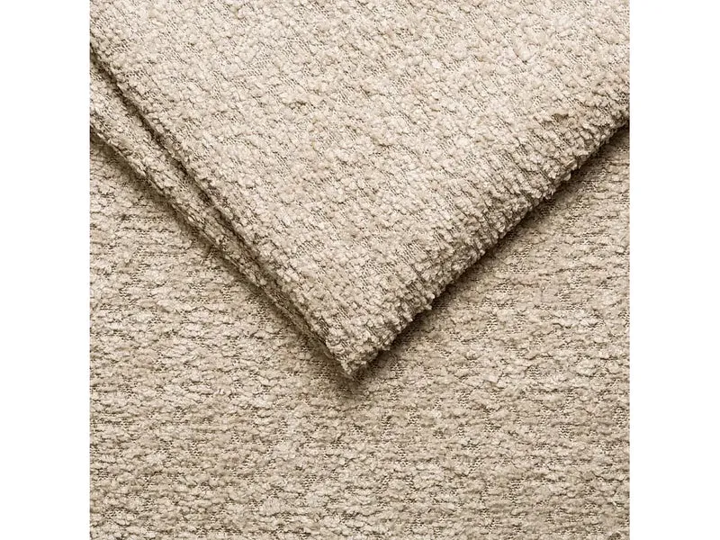 Canapé Panoramique d'Angle en Chenille Beige 6 Places - BALOO