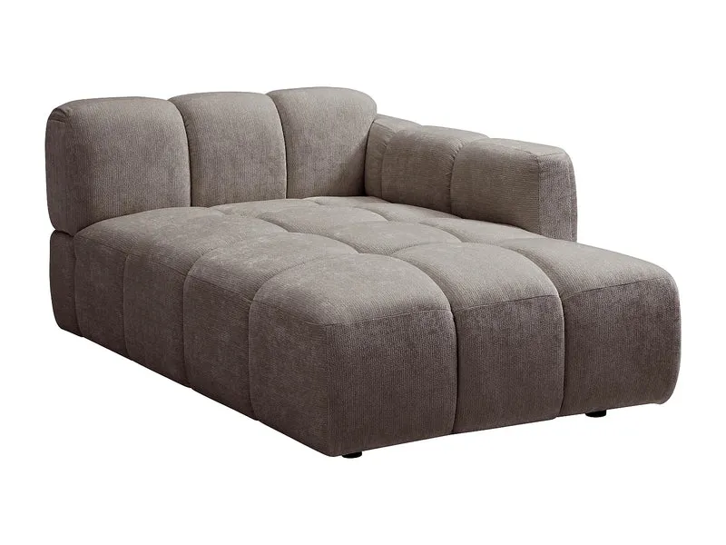 Canapé Panoramique d'Angle XXL Modulable en Tissu Taupe - CARLIVI