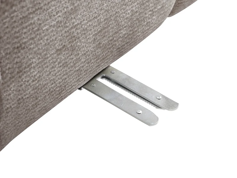 Canapé Panoramique d'Angle XXL Modulable en Tissu Taupe - CARLIVI