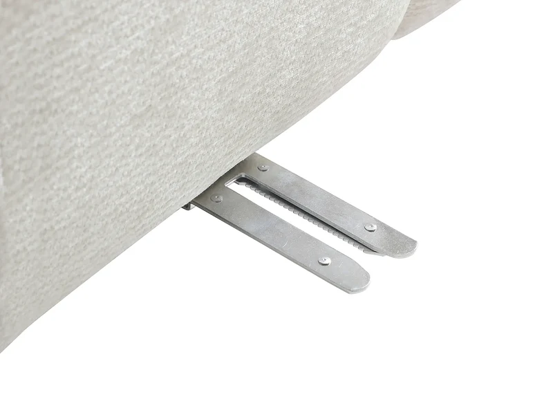 Canapé Panoramique d'Angle XXL Modulable en Tissu Blanc cassé - CARLIVI