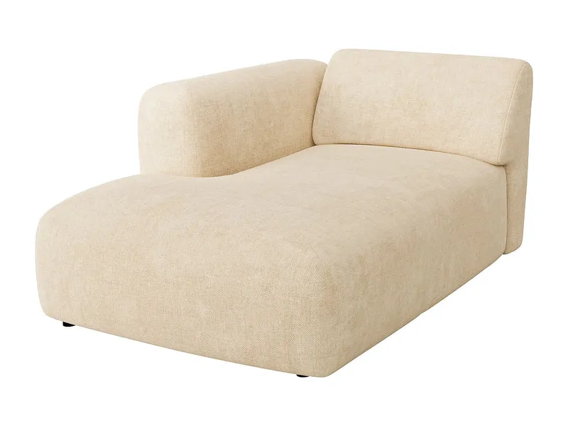 Canapé Panoramique d'Angle XXL Modulable en Tissu Beige - POGNI