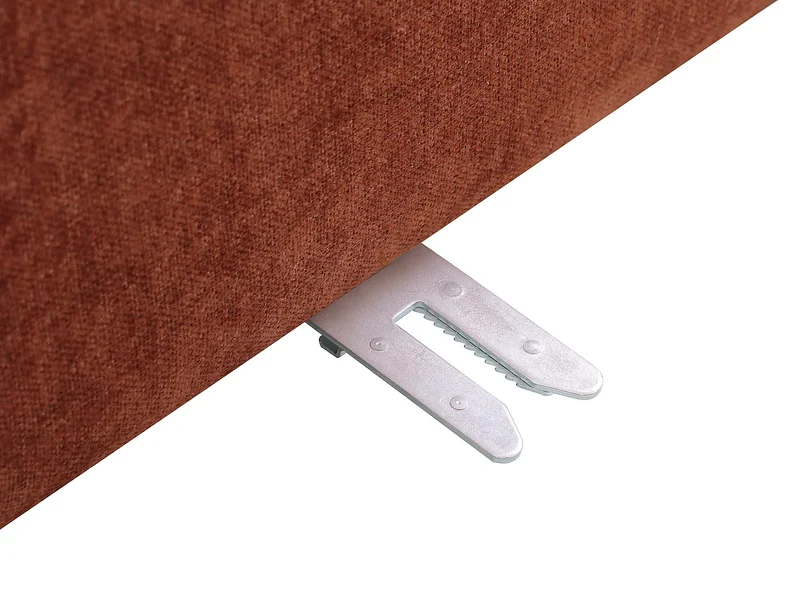 Canapé Panoramique d'Angle XXL Modulable en Tissu Terracotta - JUTINI
