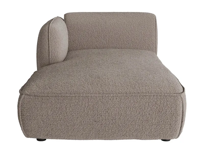Canapé Panoramique d'Angle XXL Modulable en Chenille Taupe - CAMILIO