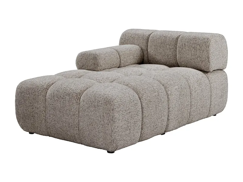 Canapé Panoramique d'Angle XXL Modulable en Tissu Taupe - FACIVIL
