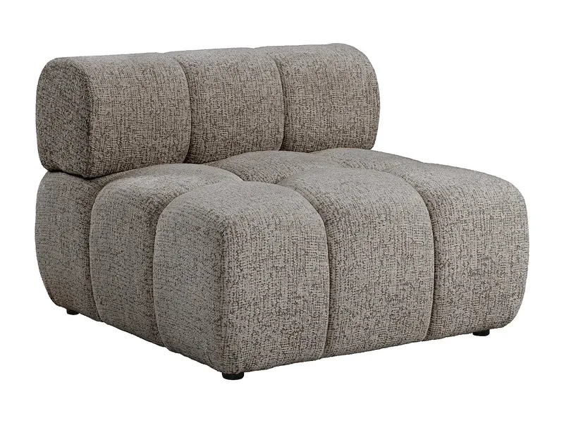 Canapé Panoramique d'Angle XXL Modulable en Tissu Taupe - FACIVIL