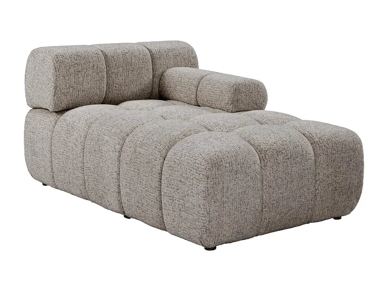 Canapé Panoramique d'Angle XXL Modulable en Tissu Taupe - FACIVIL