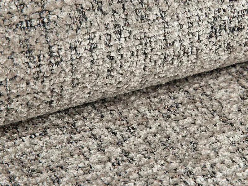 Canapé Panoramique d'Angle XXL Modulable en Tissu Taupe - FACIVIL