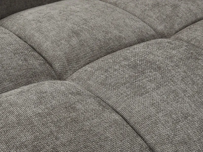 Canapé Panoramique d'Angle XXL en Tissu Gris - BERENIA