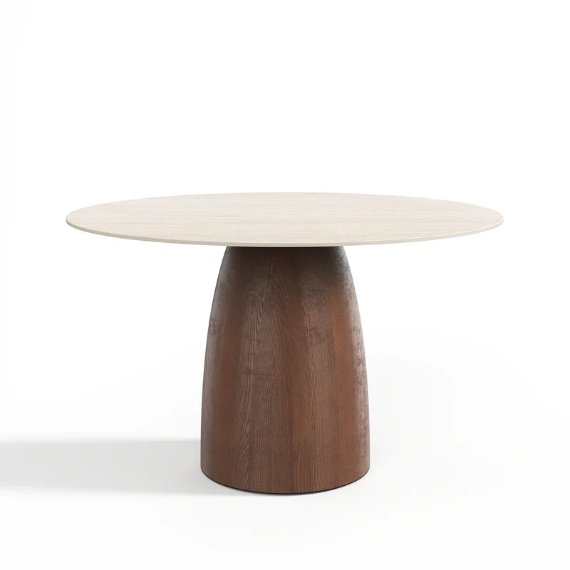 Table à manger TAMI céramique et bois noyer 120cm