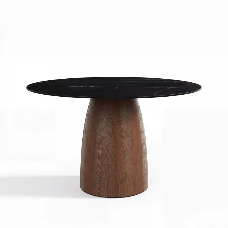 Table à manger TAMI céramique et bois noyer 120cm