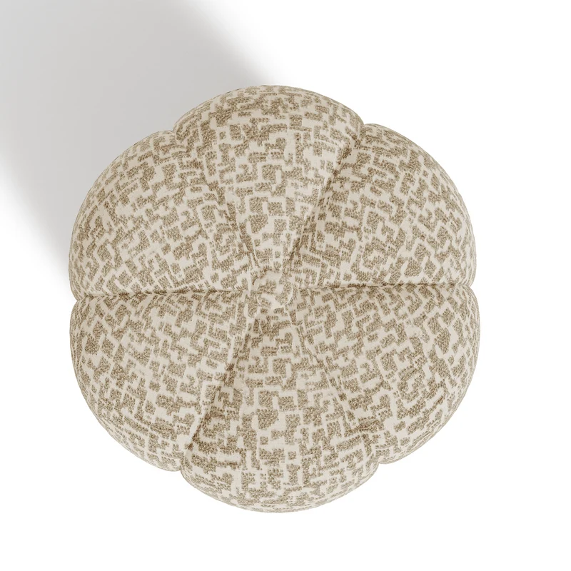 Pouf ROSIE tissu texturé à motifs