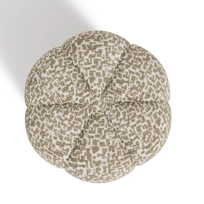 Pouf ROSIE tissu texturé à motifs