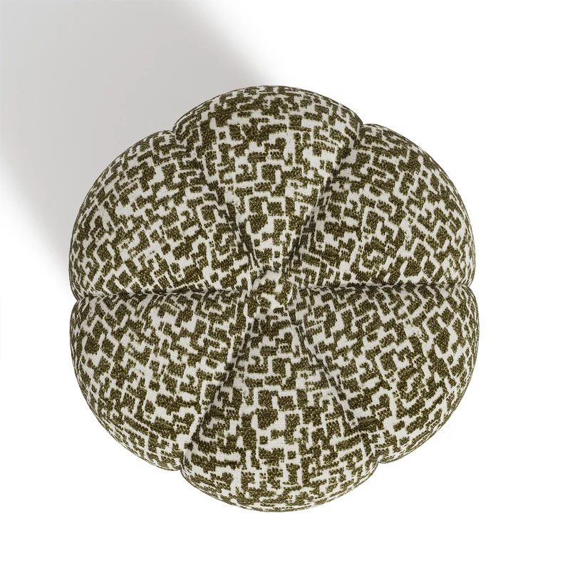 Pouf ROSIE tissu texturé à motifs