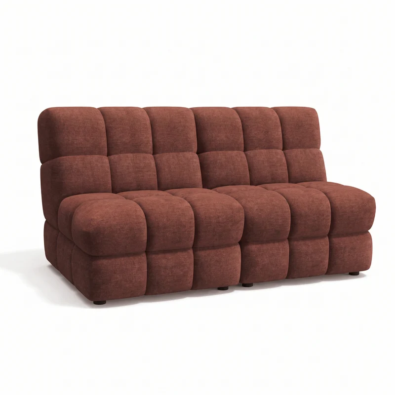 2 fauteuils chauffeuses SEVENTY tissu tramé toucher doux bordeaux