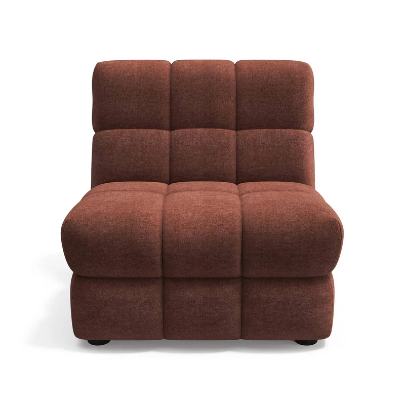 2 fauteuils chauffeuses SEVENTY tissu tramé toucher doux bordeaux