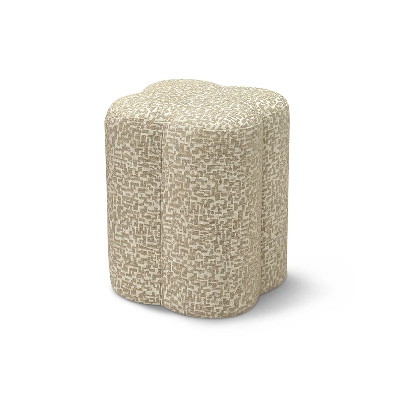 Pouf LUCKY tissu texturé à motif