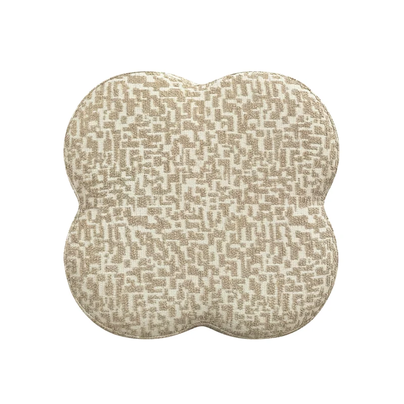 Pouf LUCKY tissu texturé à motif