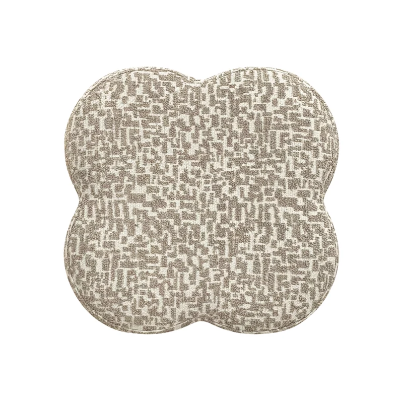 Pouf LUCKY tissu texturé à motif