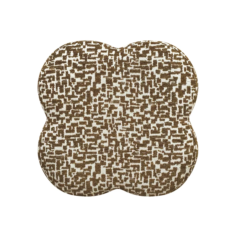 Pouf LUCKY tissu texturé à motif