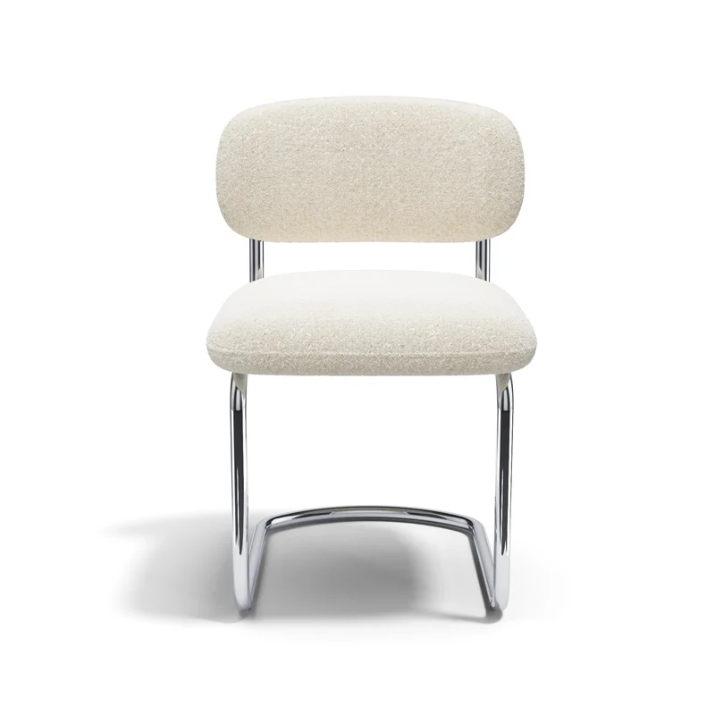Lot de 2 chaises LISE tissu bouclette