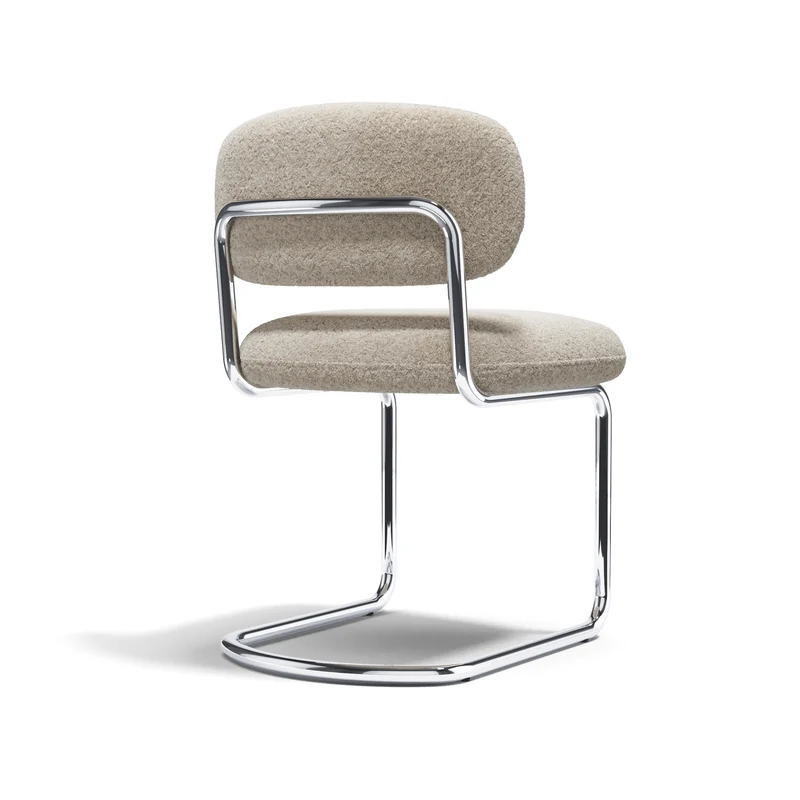 Lot de 2 chaises LISE tissu bouclette