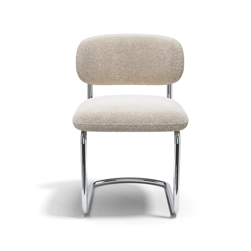 Lot de 2 chaises LISE tissu bouclette