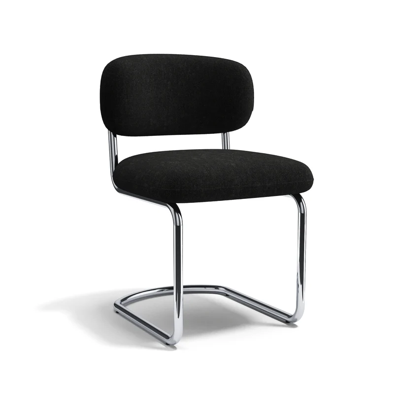 Lot de 2 chaises LISE tissu tramé toucher doux
