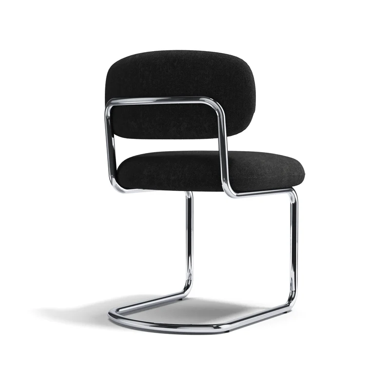Lot de 2 chaises LISE tissu tramé toucher doux