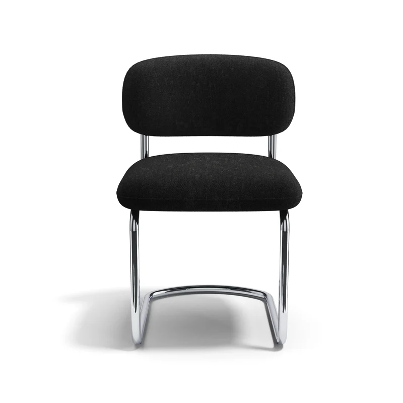 Lot de 2 chaises LISE tissu tramé toucher doux