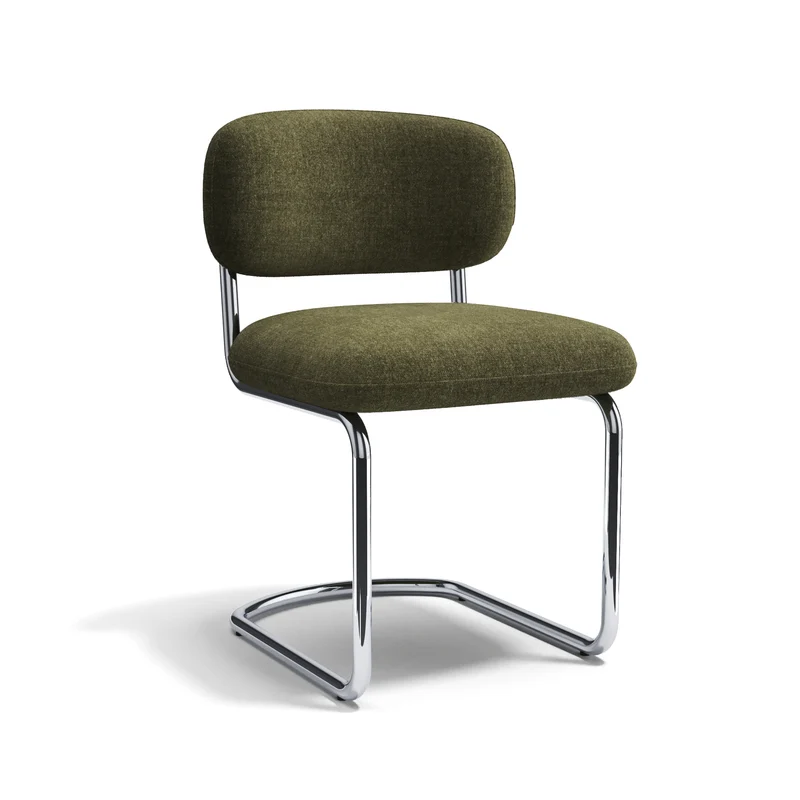 Lot de 2 chaises LISE tissu tramé toucher doux
