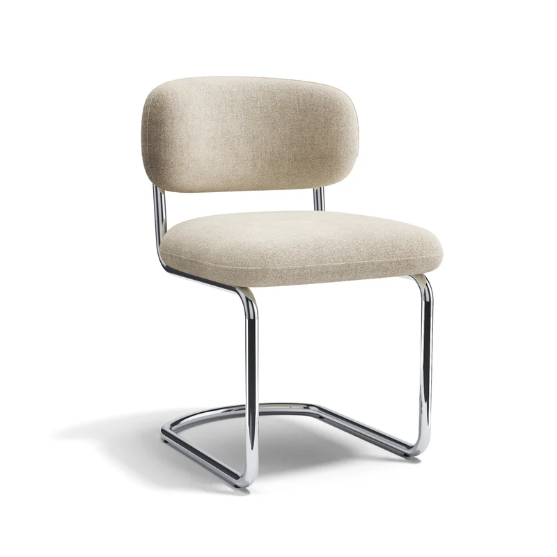 Lot de 2 chaises LISE tissu tramé toucher doux