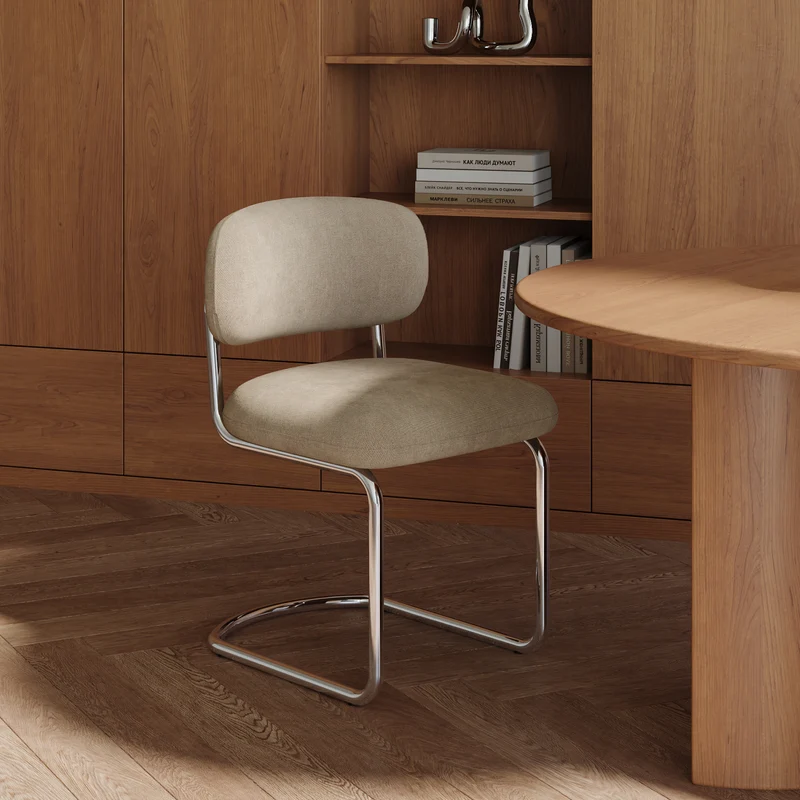 Lot de 2 chaises LISE tissu tramé toucher doux