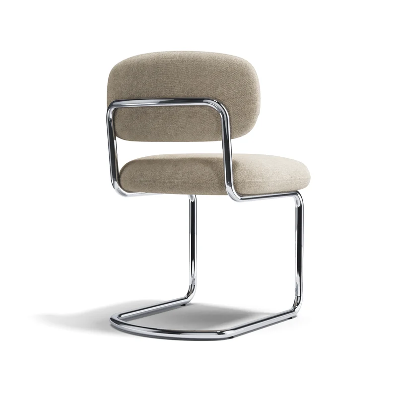 Lot de 2 chaises LISE tissu tramé toucher doux