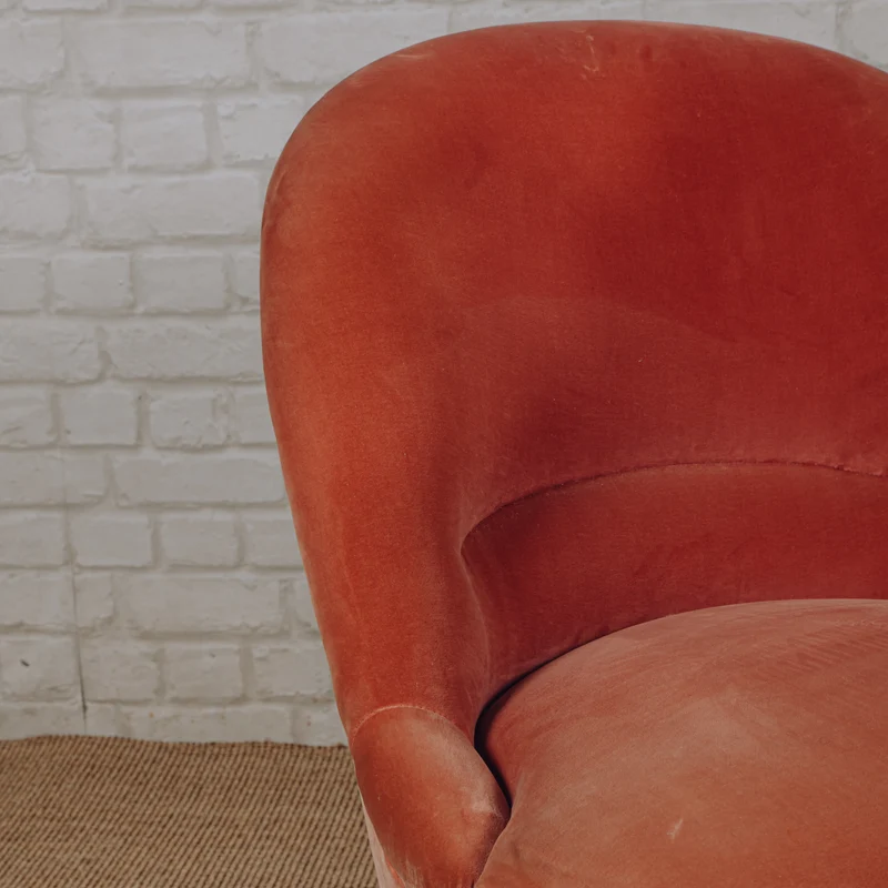 Fauteuil crapaud rose