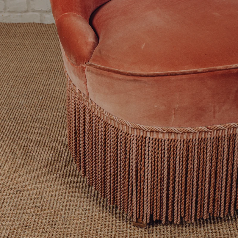 Fauteuil crapaud rose