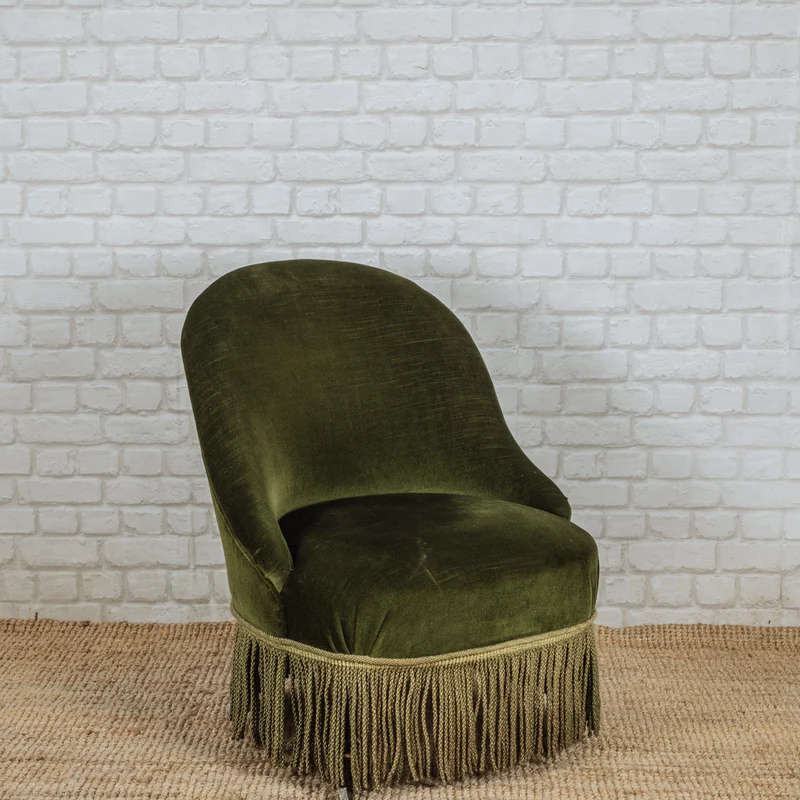 Fauteuil crapaud vert